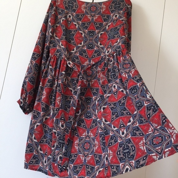 Paper Crown Anthropologie Efflorescence Red Dress - Picture 6 of 16